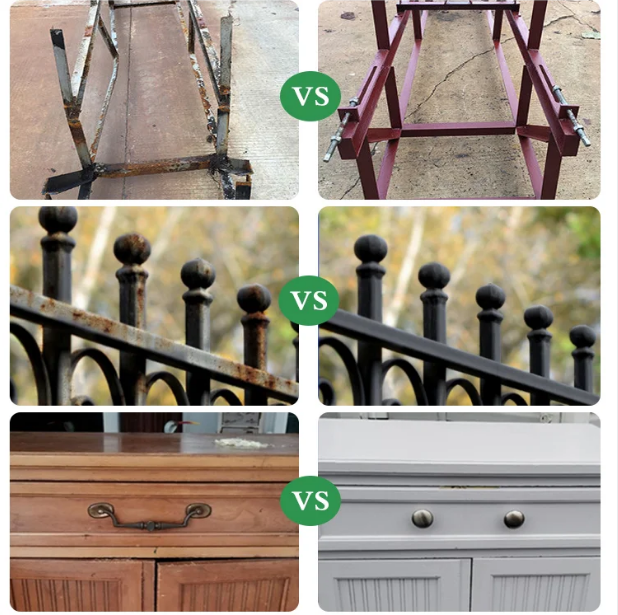 水性金屬防銹漆//翻新/防銹/抗老化，一刷止鏽，哪里生銹刷哪里，淨味環保，漆膜堅韌、附著力強，具有極強的抗紫外線、耐腐蝕性和高豐滿度，能全面提高塗層的使用壽命和自潔性