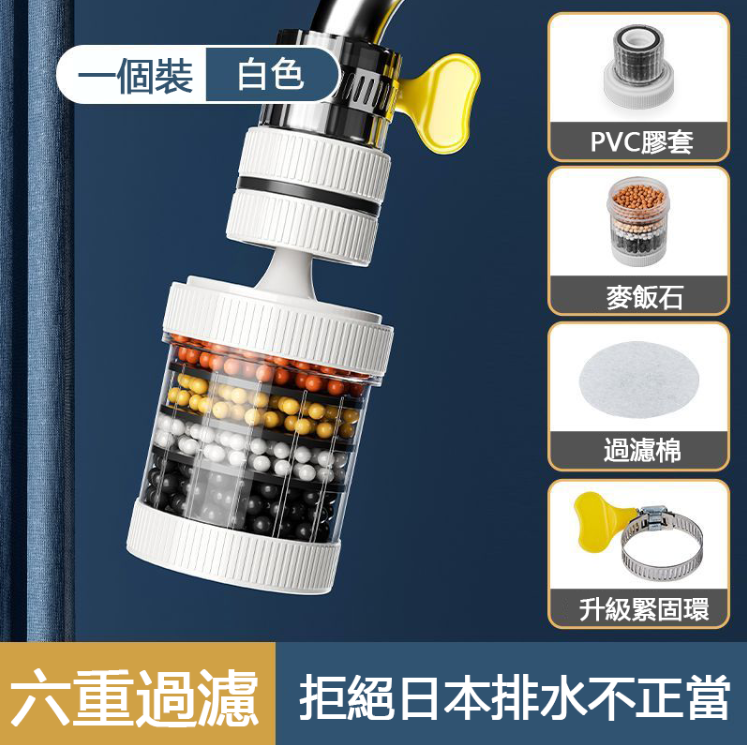 【抵制日本核輻射，拒絕污染海洋】新款水龍頭過濾器，輕鬆改良水質，6曾防護，保證你的健康！！