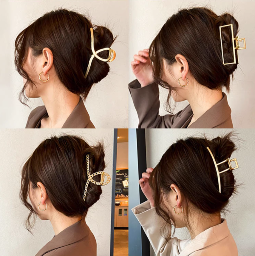 大号金属抓夹高级感后脑勺发夹女2023新款盘发鲨鱼夹发量多大夹子 大号金属抓夹高级感后脑勺发夹女2023新款盘发鲨鱼夹发量多大夹子