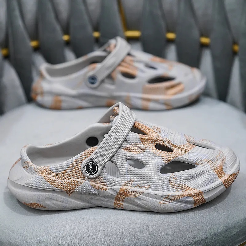 韓國爆款，男星夏季都愛穿，懶人一腳蹬，透氣、防滑、軟底、百搭  適合日常生活的理想鞋子，一鞋兩穿，拖鞋&休閑鞋，外出居家都能應對！