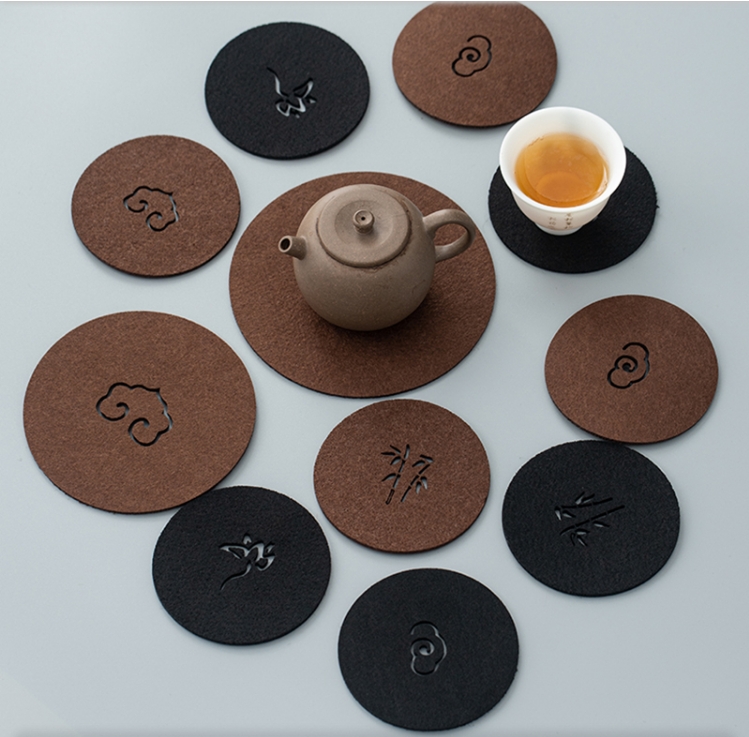 國風創意吸水毛氈杯墊，禪意滿滿超吸睛
