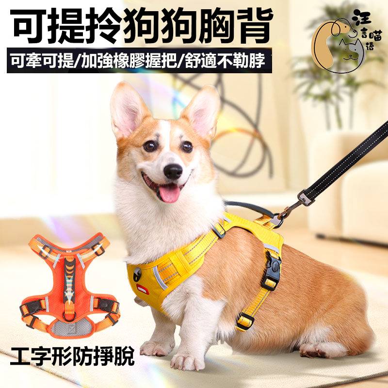 日本進口狗狗便攜式胸背帶 直接套穿 即套即穿 小中大型犬類都適用 促銷期間 買背心就送 防爆衝牽引繩