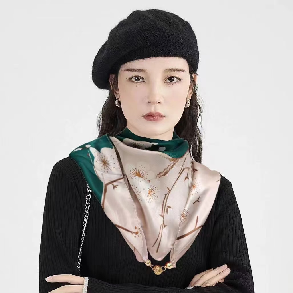 2024新款磁吸扣棉麻絲巾 女士護頸方巾 ins圍巾圍脖裝飾時尚百搭 三角巾 2024新款磁吸扣棉麻絲巾 女士護頸方巾 ins圍巾圍脖裝飾時尚百搭 三角巾