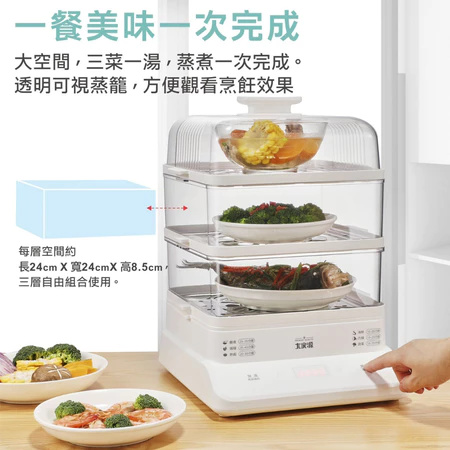 【冬季爆品】隆重推出!三層電蒸鍋,健康烹飪新選擇